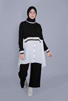Hijab clothing BLACK PANTS SUIT  9004 