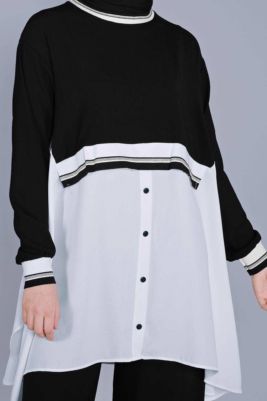 Hijab clothing BLACK PANTS SUIT  9004 