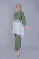 Hijab clothing GREEN PANTS SUIT  9004 