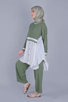 Hijab clothing GREEN PANTS SUIT  9004 