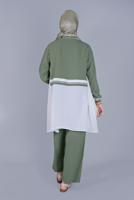 Hijab clothing GREEN PANTS SUIT  9004 