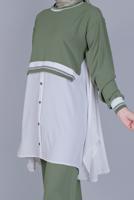 Hijab clothing GREEN PANTS SUIT  9004 