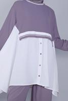 Hijab clothing PURPLE PANTS SUIT  9004 