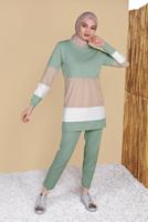 Vêtements hijab VERT SURVÊTEMENTS TROIS COULEURS 9355 