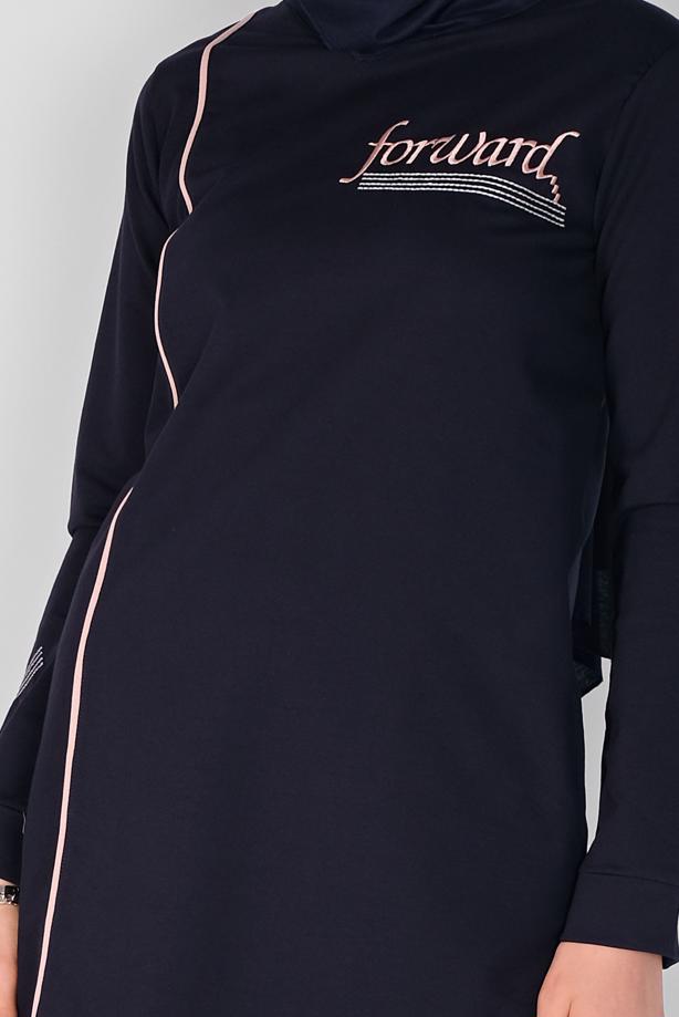 Vêtements hijab  PRINTED STRIPED TRACKSUIT SET WITH PANTS 9619   - TRENDTESETTÜR