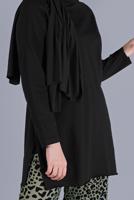 Tesettür giyim YEŞİL LEOPAR DESENLİ İKİLİ PANTOLONLU TAKIM 9866 