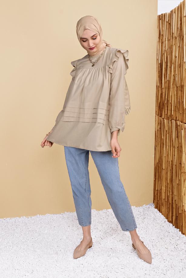 Vêtements hijab  FRILLED TUNIC 00001  - TRENDTESETTÜR