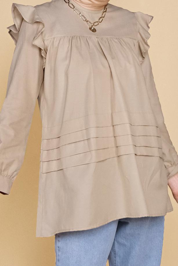 Vêtements hijab  FRILLED TUNIC 00001  - TRENDTESETTÜR