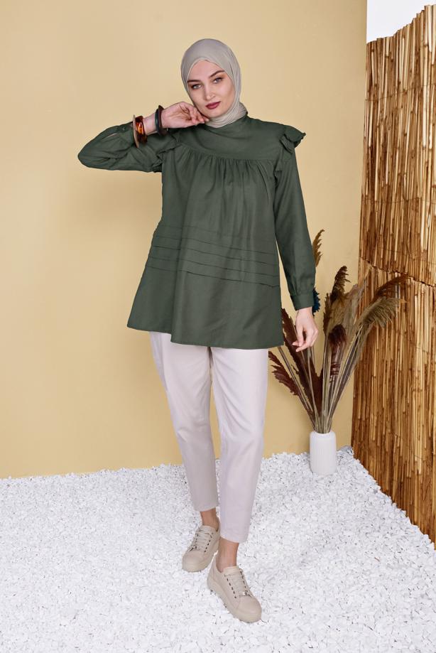 Vêtements hijab  FRILLED TUNIC 00001  - TRENDTESETTÜR