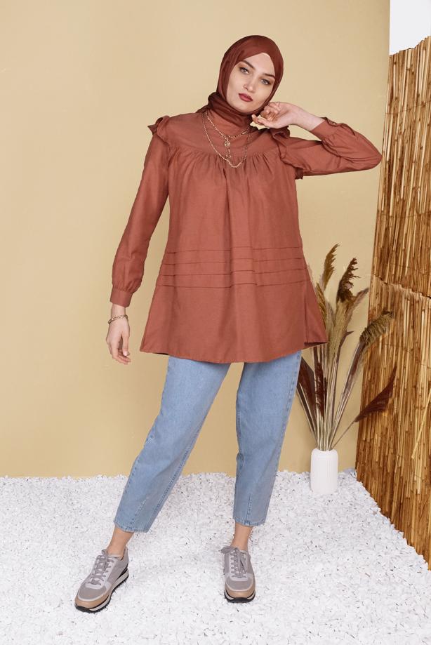 Vêtements hijab  FRILLED TUNIC 00001  - TRENDTESETTÜR