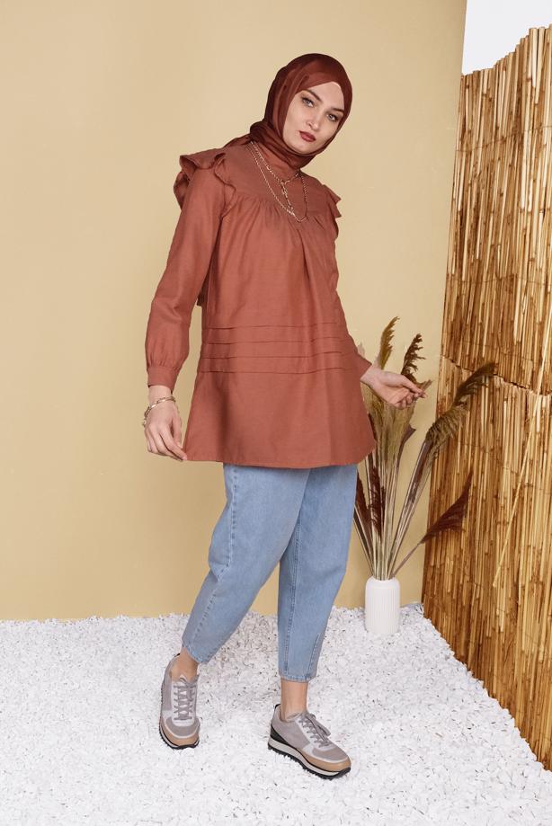 Vêtements hijab  FRILLED TUNIC 00001  - TRENDTESETTÜR
