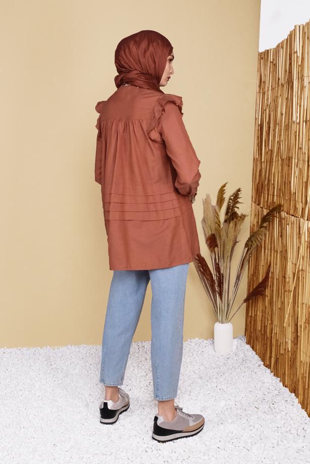 Vêtements hijab  FRILLED TUNIC 00001  - TRENDTESETTÜR