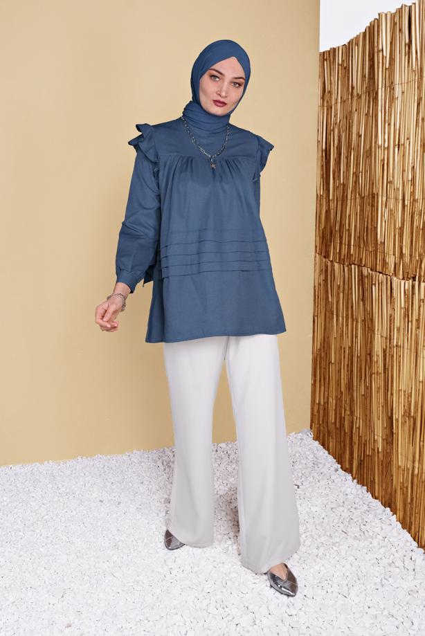 Vêtements hijab  FRILLED TUNIC 00001  - TRENDTESETTÜR