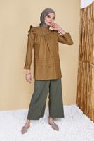 Vêtements hijab JAUNE TUNIQUE À VOLANTS 00001