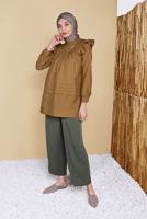 Vêtements hijab JAUNE TUNIQUE À VOLANTS 00001