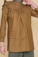 Vêtements hijab JAUNE TUNIQUE À VOLANTS 00001