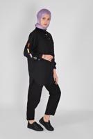 Tesettür giyim SİYAH RENK DETAYLI METAL AKSESUARLI TUNİK  04012 