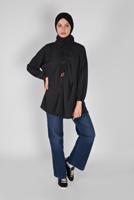 Vêtements hijab NOIR TUNIQUE CHEMISE SALAS 14012