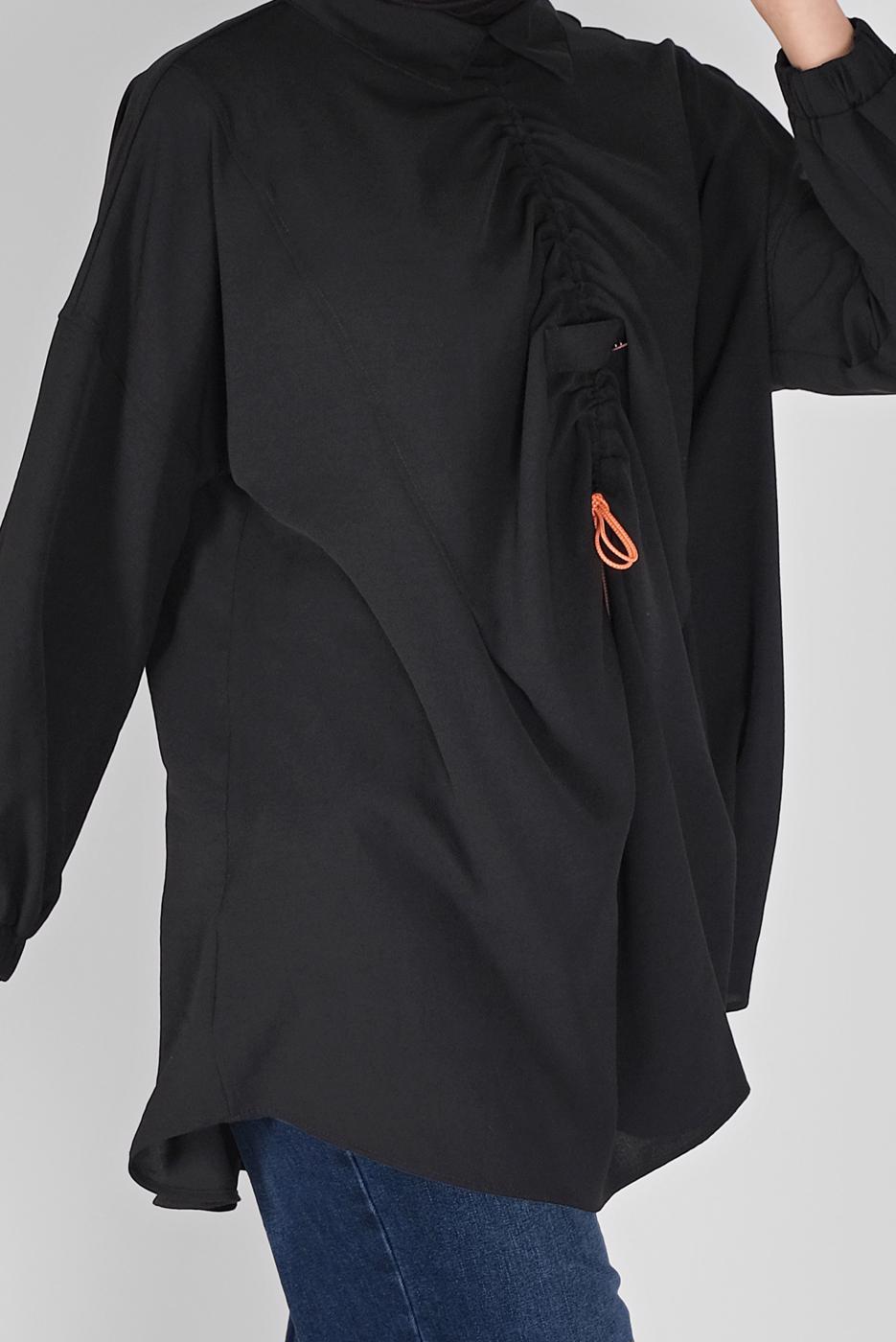 Vêtements hijab NOIR TUNIQUE CHEMISE SALAS 14012