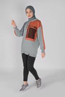 Hijab clothing GREY T 17012 NFS-TUNİK