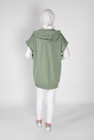 Tesettür giyim YEŞİL KOLSUZ FERMUARLI TUNİK  36012 