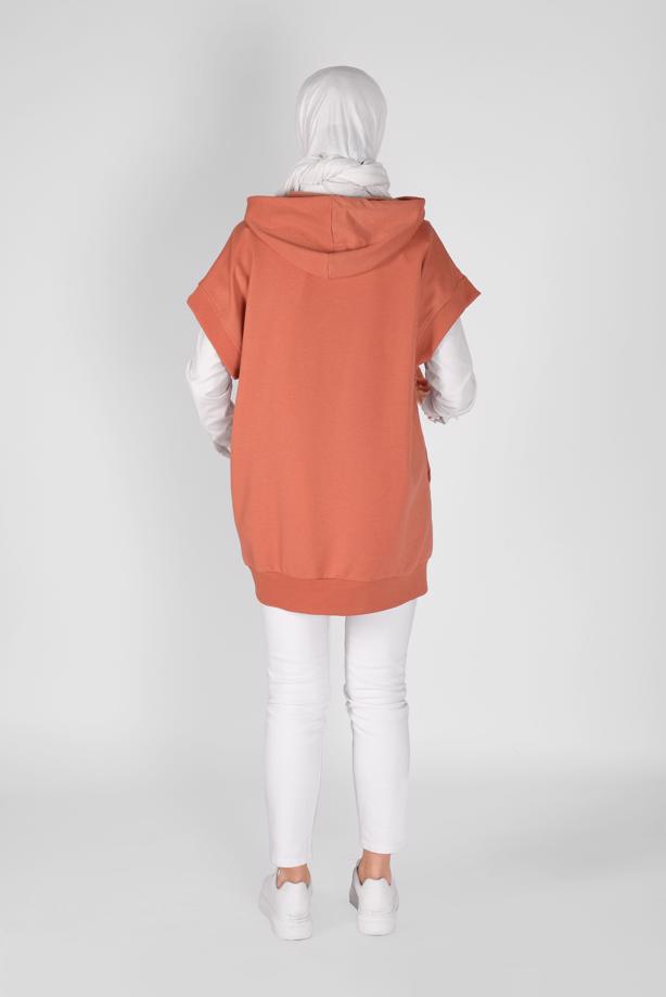 Hijab-Kleidung  KOLSUZ FERMUARLI TUNİK  36012  - TRENDTESETTÜR