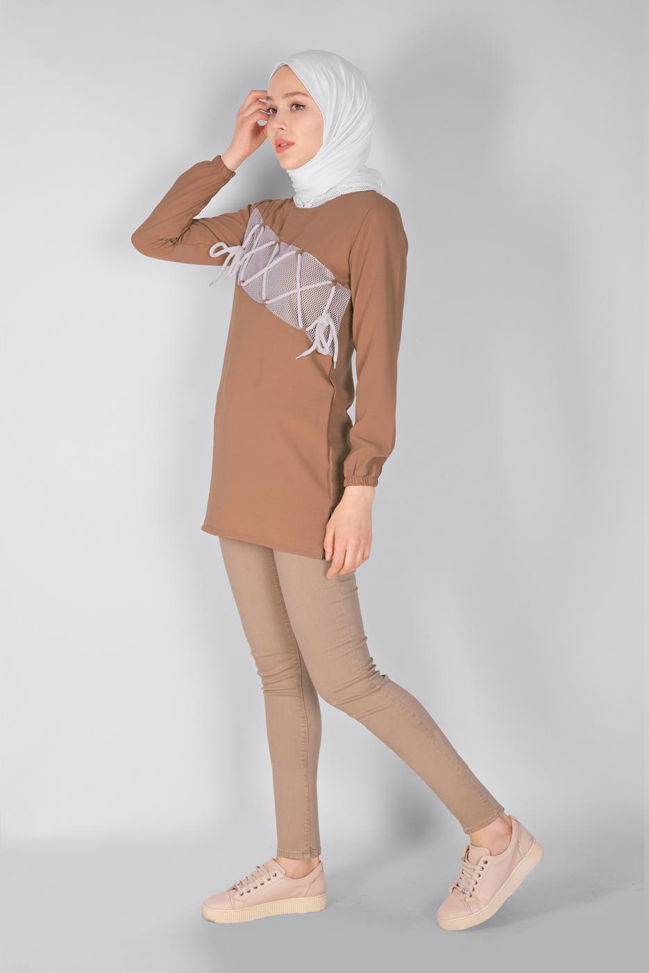 Vêtements hijab BRUN TUNIQUE 54287 