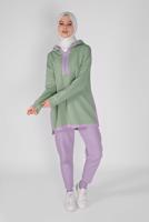 Vêtements hijab VERT TUNIQUE À CAPUCHE 63012