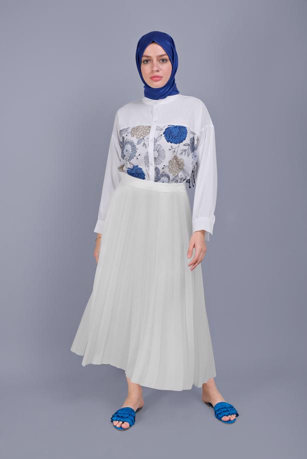 Hijab clothing  ETHNIC PATTERNED TUNIC 122 - TRENDTESETTÜR