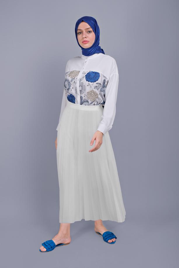 Hijab clothing  ETHNIC PATTERNED TUNIC 122 - TRENDTESETTÜR