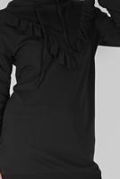 Hijab clothing BLACK RUFFLED HOODED TUNIC 371 
