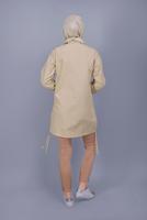 Vêtements hijab BRUN TUNIQUE EN COTON AVEC DENTELLE BOUTONS 602 