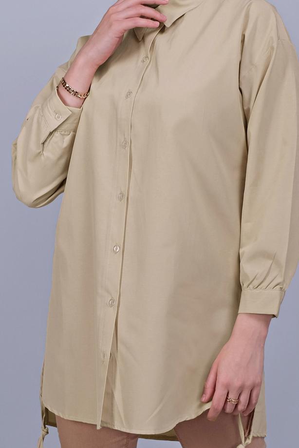 Hijab clothing  BUTTON LACE DETAILED COTTON TUNIC  602  - TRENDTESETTÜR