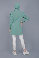 Hijab clothing GREEN COTTON LACE BUTTONED TUNIC 802 