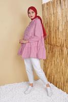 Hijab clothing RED GINGHAM SALAS TUNIC 0826 