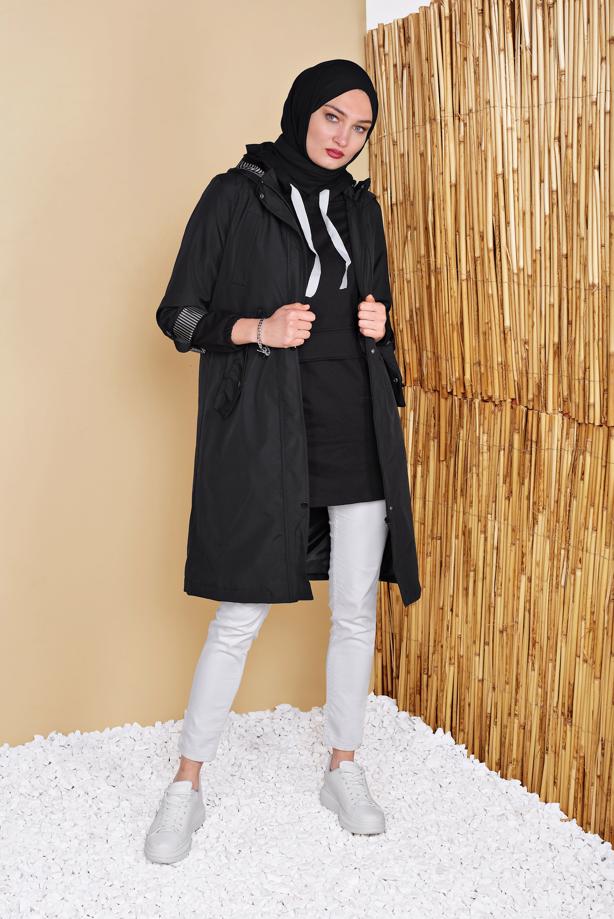 Vêtements hijab  POCKET DETAIL HOODED TUNIC 861  - TRENDTESETTÜR