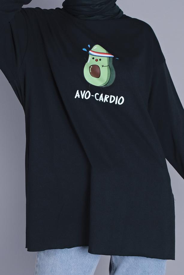 Vêtements hijab  AVOCADO PRINT DETAILED TUNIC 1104  - TRENDTESETTÜR