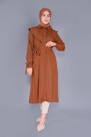 Hijab clothing ORANGE BELTED TUNIC 1334