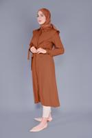 Hijab clothing ORANGE BELTED TUNIC 1334