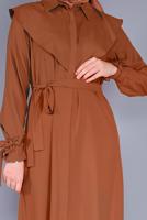 Hijab clothing ORANGE BELTED TUNIC 1334