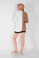 Vêtements hijab BRUN TUNIQUE IMPRIMÉE TROIS COULEURS 1571