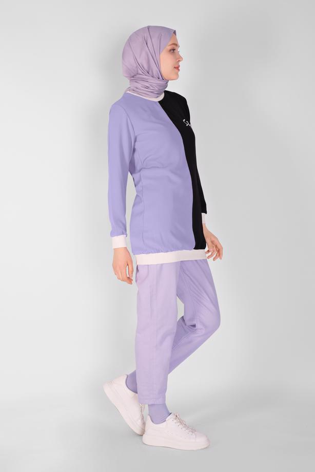 Vêtements hijab  PRINTED THREE COLOR TUNIC 1571  - TRENDTESETTÜR