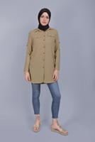 Hijab clothing BEIGE TUNIC WITH POCKETS 1881 
