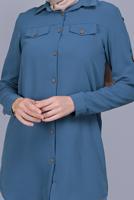 Hijab clothing NAVY BLUE TUNIC WITH POCKETS 1881 