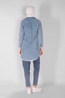 Hijab clothing NAVY BLUE POCKET DETAIL DENIM TUNIC 2032 