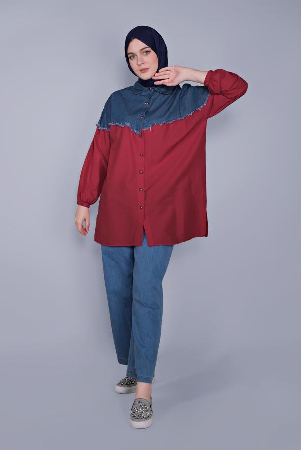 Hijab-Kleidung  MİX KUMAŞLI PAMUKLU TUNİK  2626  - TRENDTESETTÜR