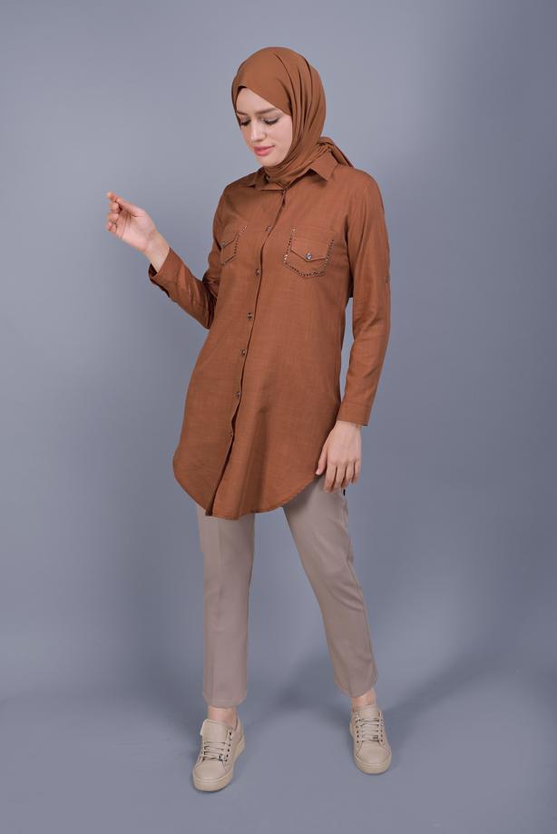 Vêtements hijab  BUTTONED TUNIC  2881 - TRENDTESETTÜR