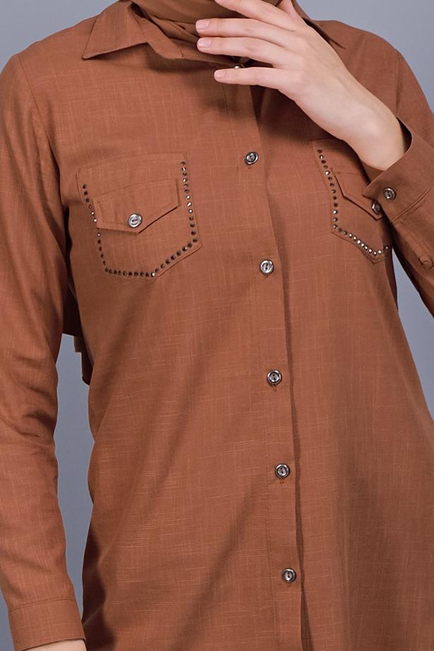 Vêtements hijab  BUTTONED TUNIC  2881 - TRENDTESETTÜR