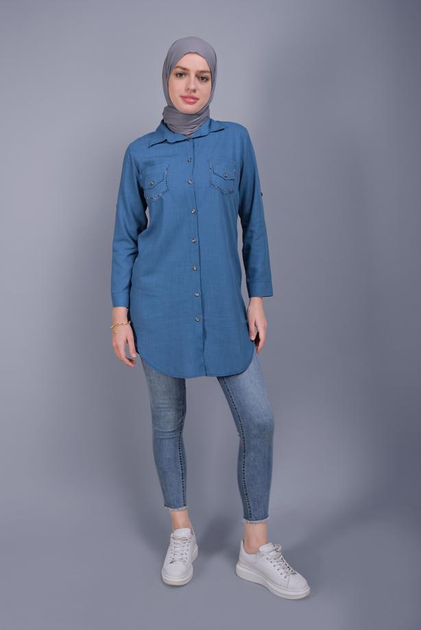 Vêtements hijab  BUTTONED TUNIC  2881 - TRENDTESETTÜR
