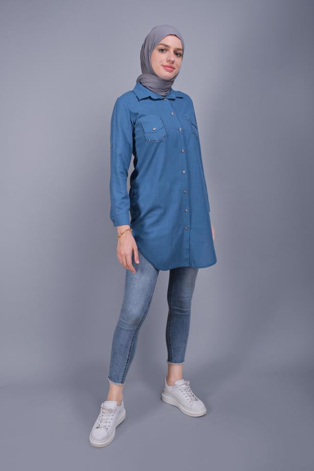 Hijab clothing  BUTTONED TUNIC  2881 - TRENDTESETTÜR